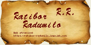 Ratibor Radumilo vizit kartica